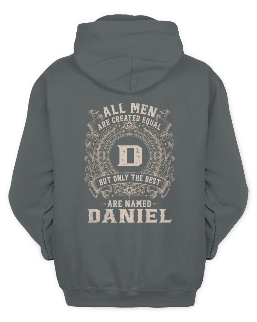 All Men Are Created Equal Cool Logo Shirt DANIEL M1-60 / Unisex Hoodie / charcoal