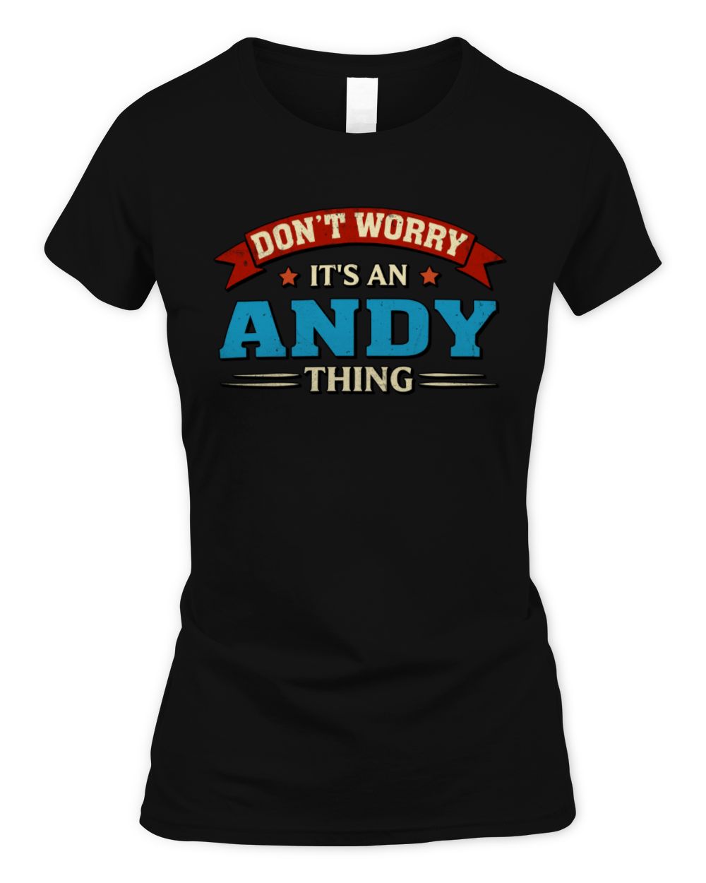Don't Worry It's a Your Name Thing Funny Retro T-Shirt ANDY M1-57 / Women's Standard T-Shirt / black