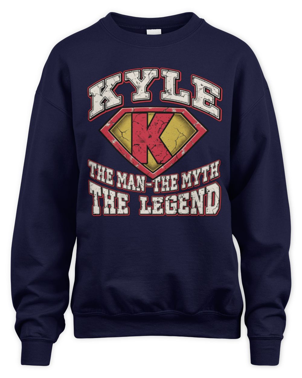 The Man The Myth The Legend Superman Graphic T-Shirt KYLE M1-74 / Unisex Sweatshirt / navy