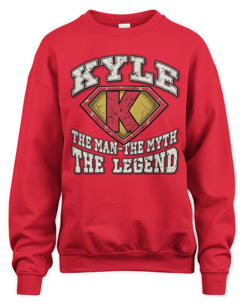 The Man The Myth The Legend Superman Graphic T-Shirt KYLE M1-74 / Unisex Sweatshirt / red