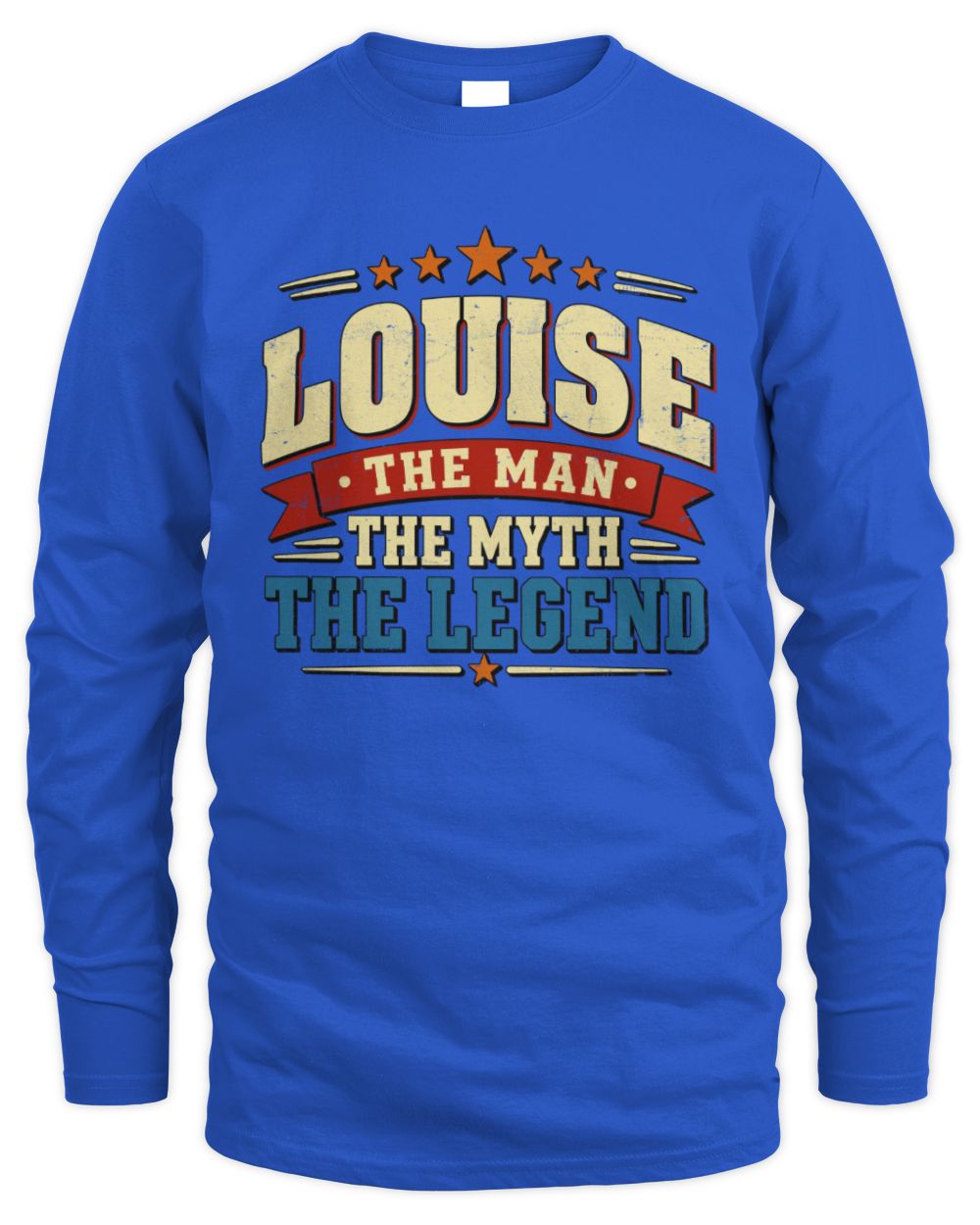 The Man The Myth The Legend Ribbon Vintage T-Shirt LOUISE M1-56 / Men's Long Sleeved T-Shirt / royal