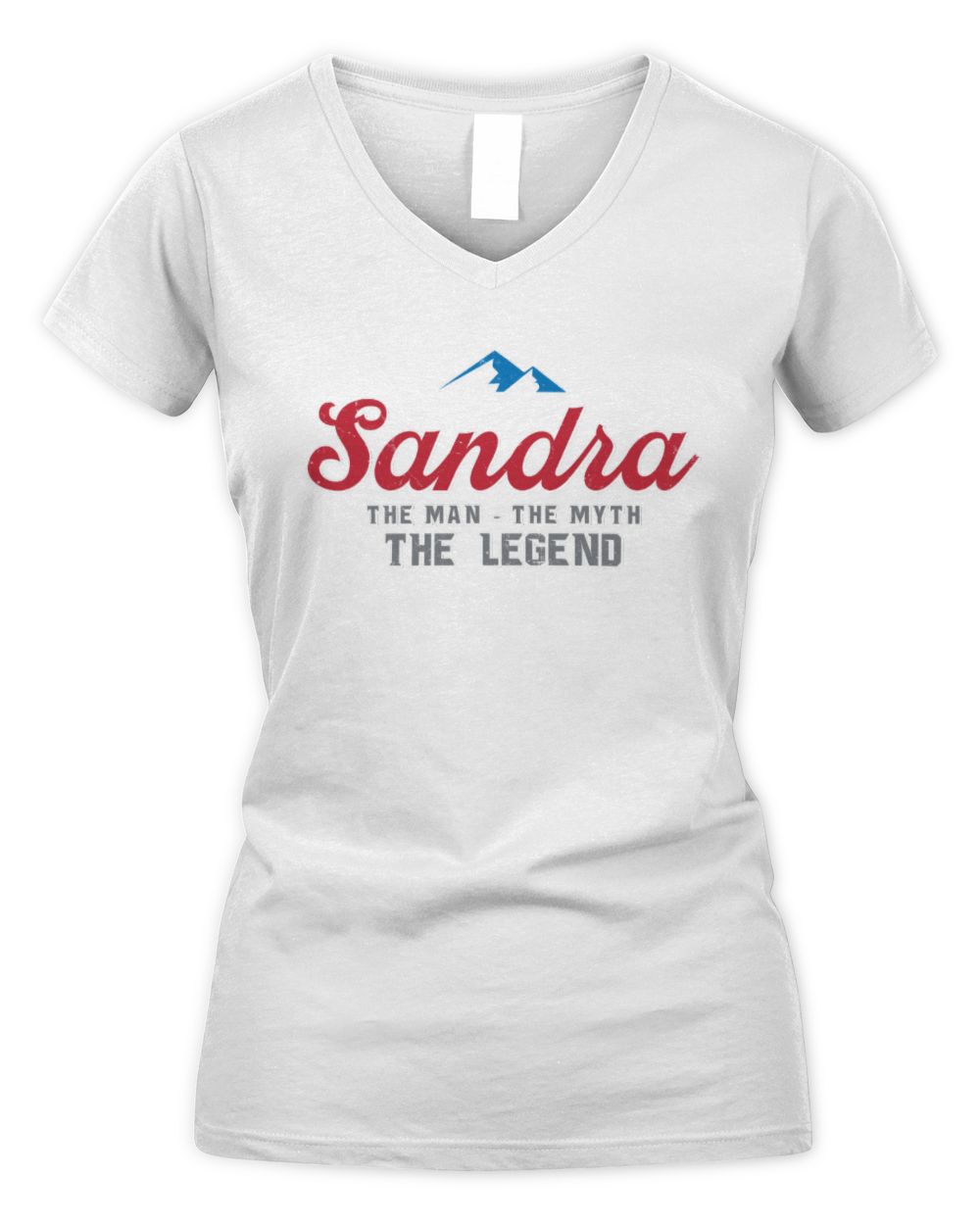 The Man The Myth The Legend Coors Light Beer T-Shirt SANDRA M1-S84 / Women's V-Neck T-Shirt / white