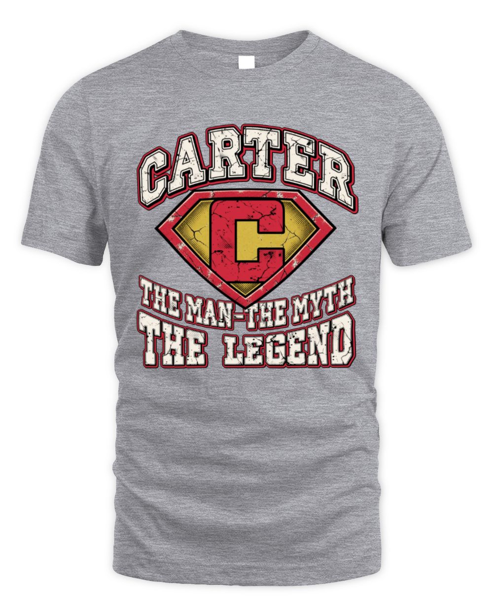 The Man The Myth The Legend Superman Graphic T-Shirt CARTER M1-74 / Unisex Standard T-Shirt / sport grey