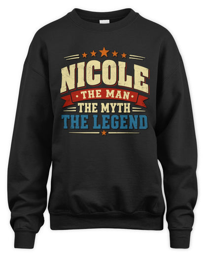 The Man The Myth The Legend Ribbon Vintage T-Shirt NICOLE M1-56 / Unisex Sweatshirt / black