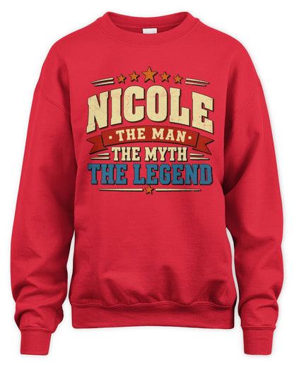 The Man The Myth The Legend Ribbon Vintage T-Shirt NICOLE M1-56 / Unisex Sweatshirt / red