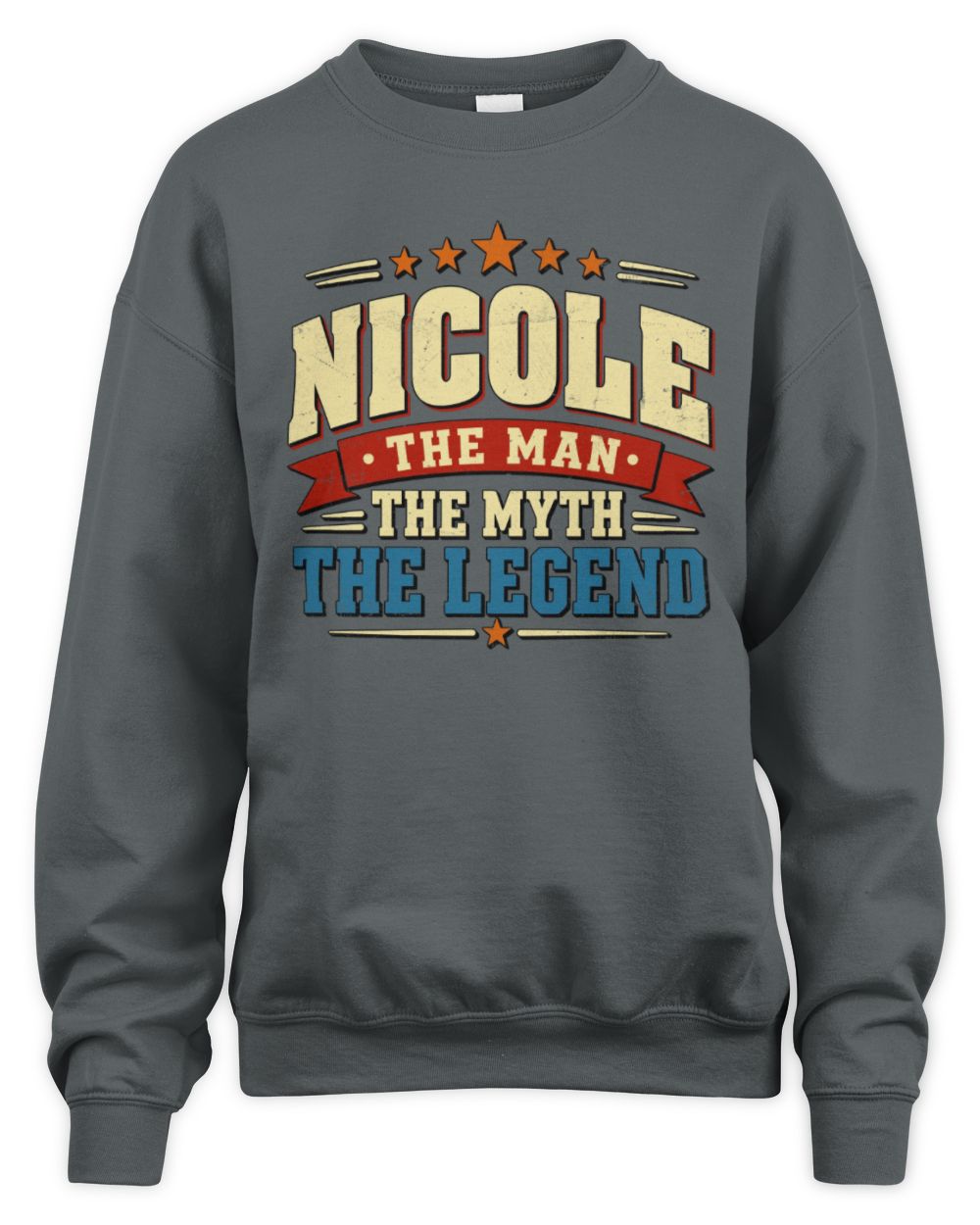The Man The Myth The Legend Ribbon Vintage T-Shirt NICOLE M1-56 / Unisex Sweatshirt / charcoal