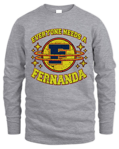 Everyone Needs a Your Name Shirt FERNANDA M1-76 / Men's Long Sleeved T-Shirt / sport grey