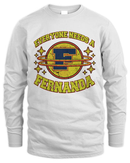 Everyone Needs a Your Name Shirt FERNANDA M1-76 / Men's Long Sleeved T-Shirt / white