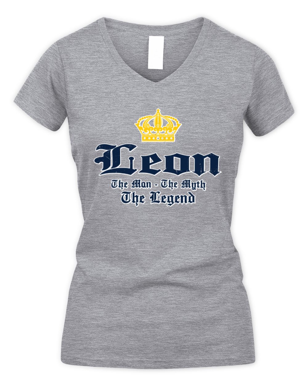 The Man The Myth The Legend Corona Beer T-Shirt LEON M1-S83 / Women's V-Neck T-Shirt / sport grey