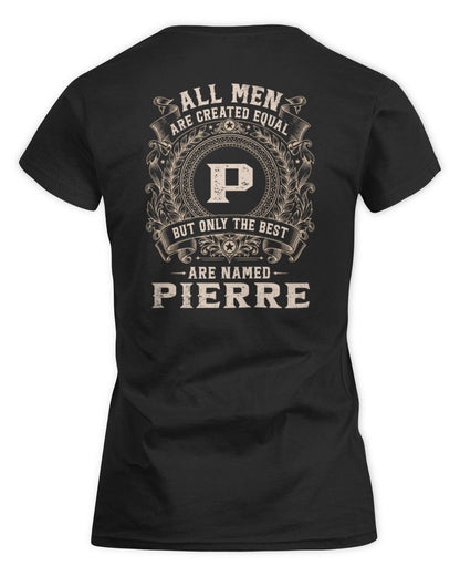 All Men Are Created Equal Cool Logo Shirt PIERRE M1-60 / Women's Standard T-Shirt / black