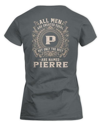 All Men Are Created Equal Cool Logo Shirt PIERRE M1-60 / Women's Standard T-Shirt / charcoal