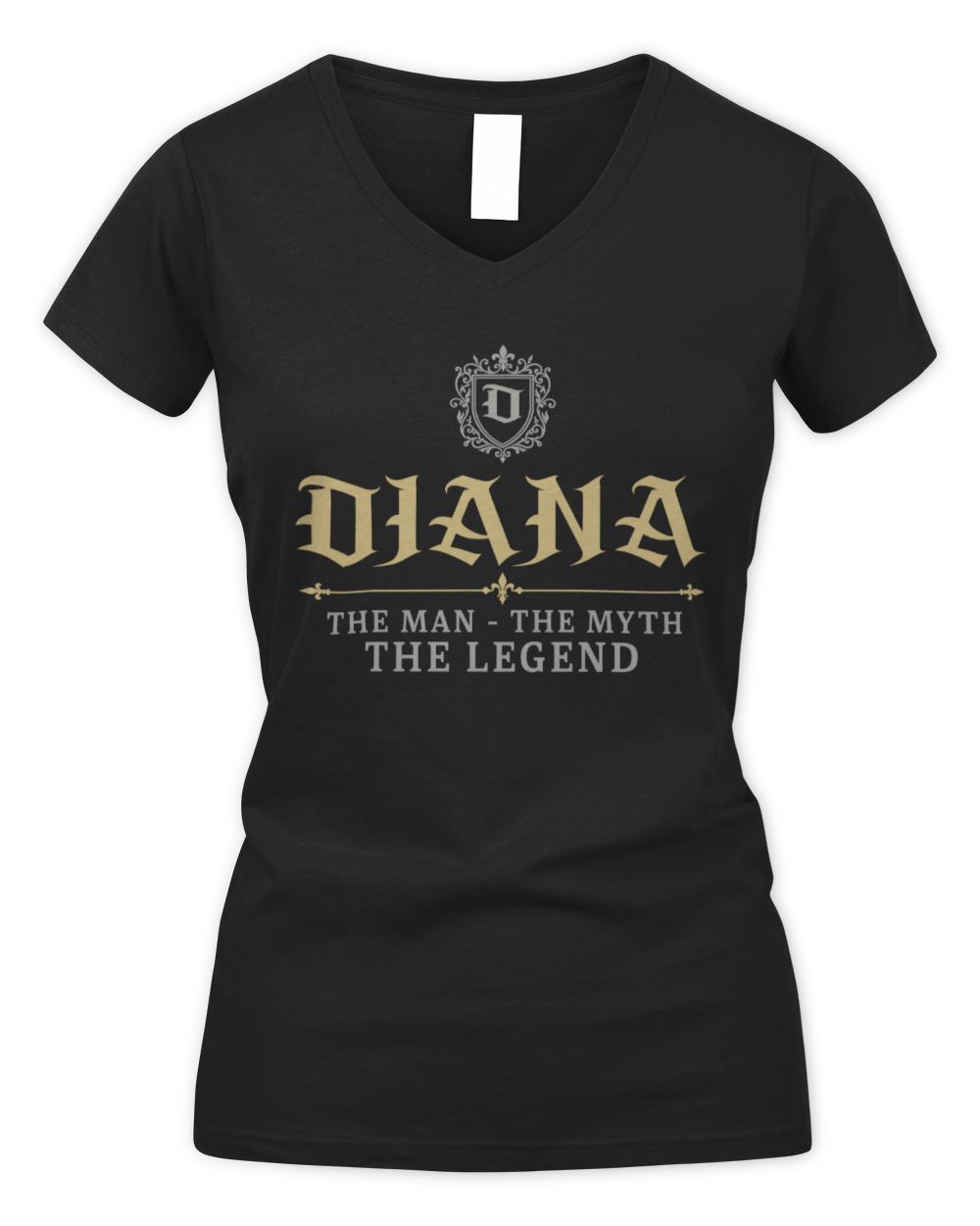 The Man The Myth The Legend Western Shirt DIANA M1-78 / Women's V-Neck T-Shirt / black