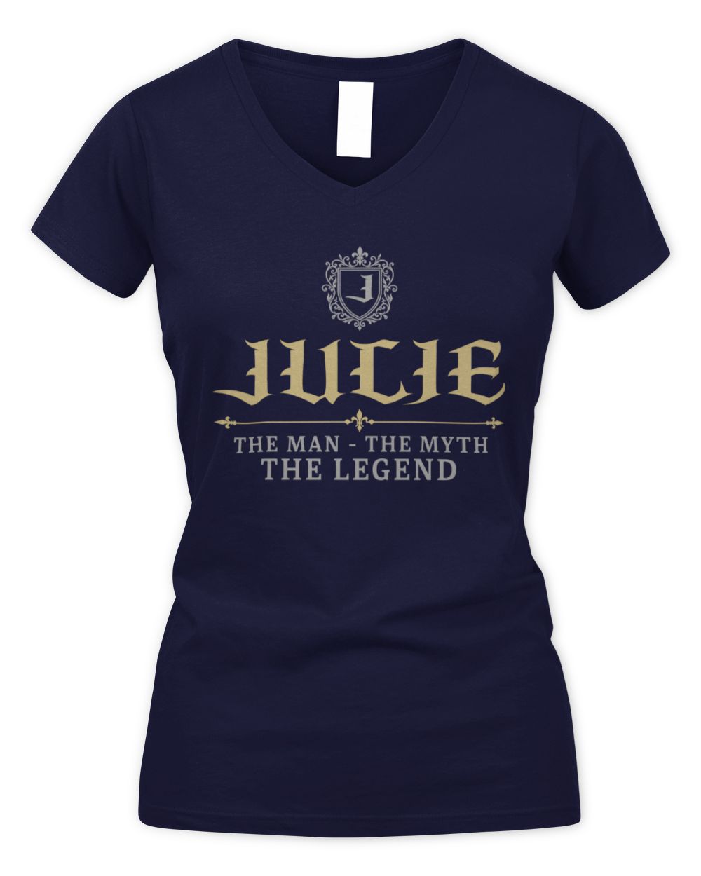 The Man The Myth The Legend Western Shirt JULIE M1-78 / Women's V-Neck T-Shirt / navy