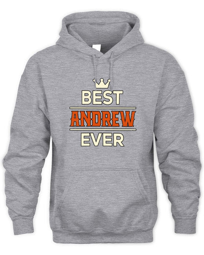 Best Your Name With Crown Shirt ANDREW M1-59 / Unisex Hoodie / sport grey