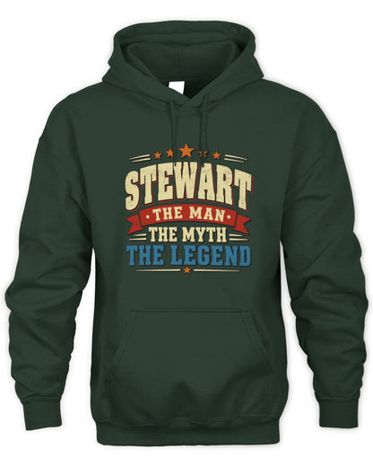 The Man The Myth The Legend Ribbon Vintage T-Shirt STEWART M1-56 / Unisex Hoodie / forest green