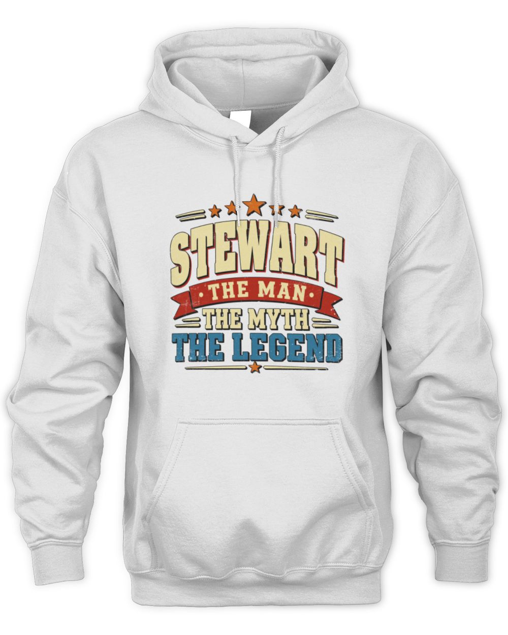 The Man The Myth The Legend Ribbon Vintage T-Shirt STEWART M1-56 / Unisex Hoodie / white