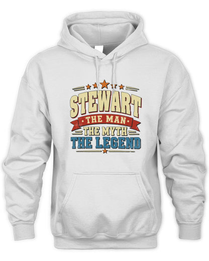 The Man The Myth The Legend Ribbon Vintage T-Shirt STEWART M1-56 / Unisex Hoodie / white