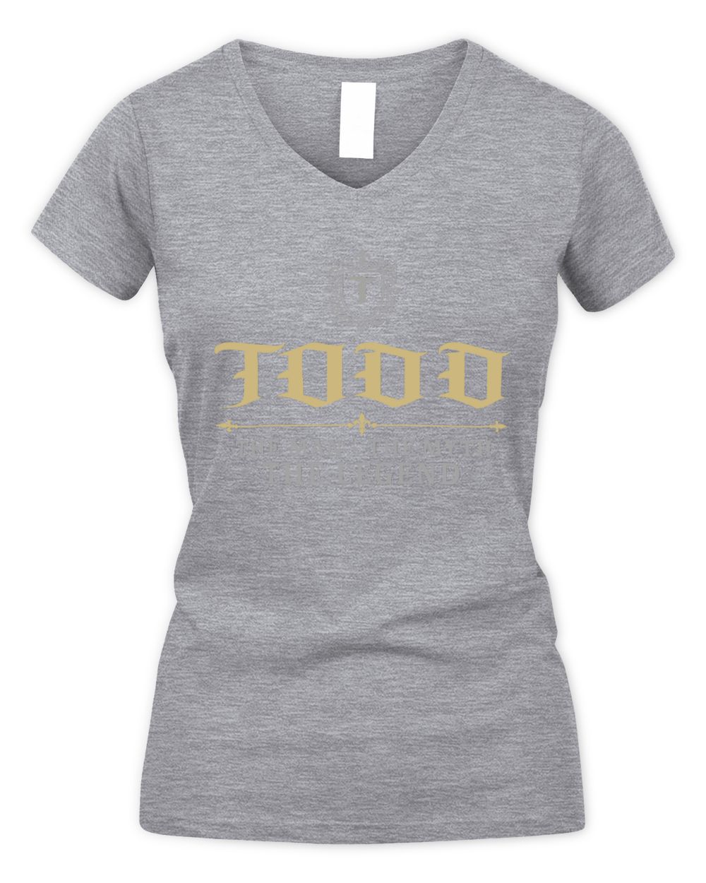 The Man The Myth The Legend Western Shirt TODD M1-78 / Women's V-Neck T-Shirt / sport grey