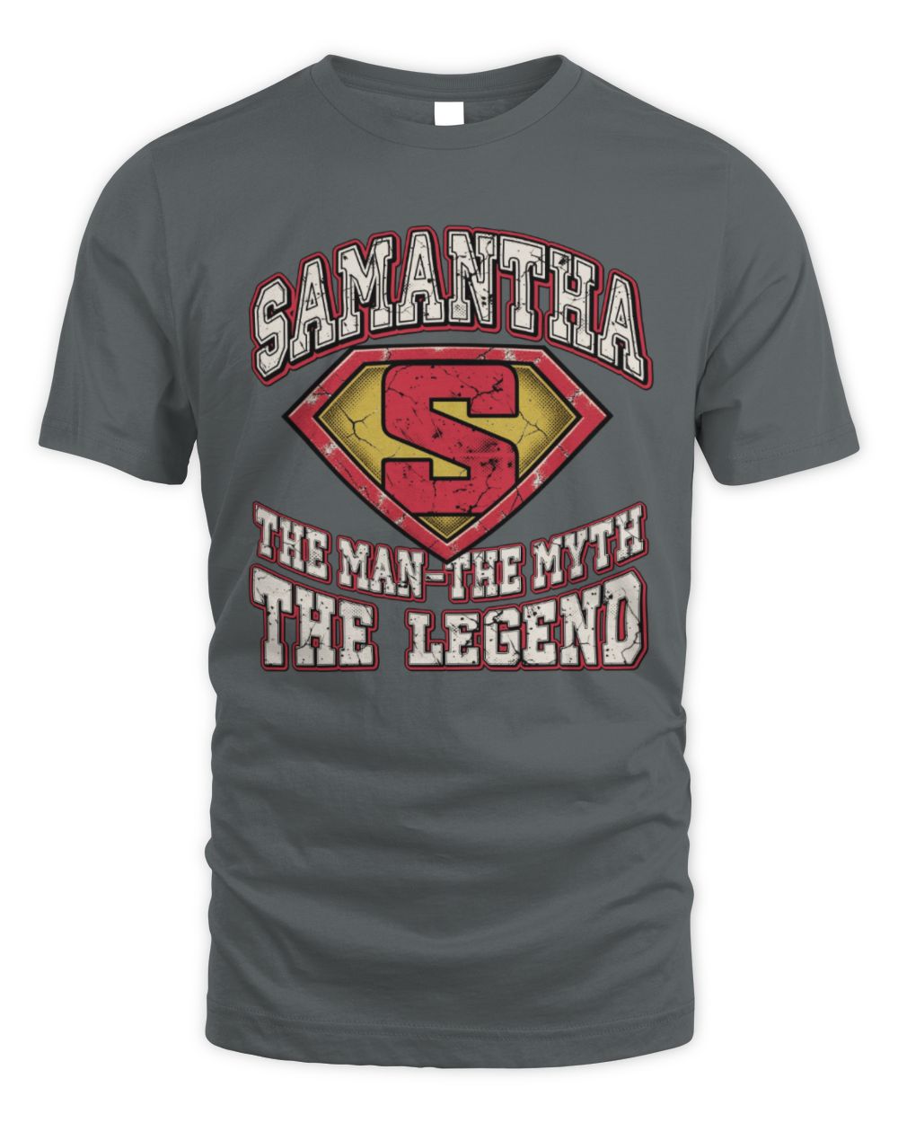 The Man The Myth The Legend Superman Graphic T-Shirt SAMANTHA M1-74 / Unisex Standard T-Shirt / charcoal