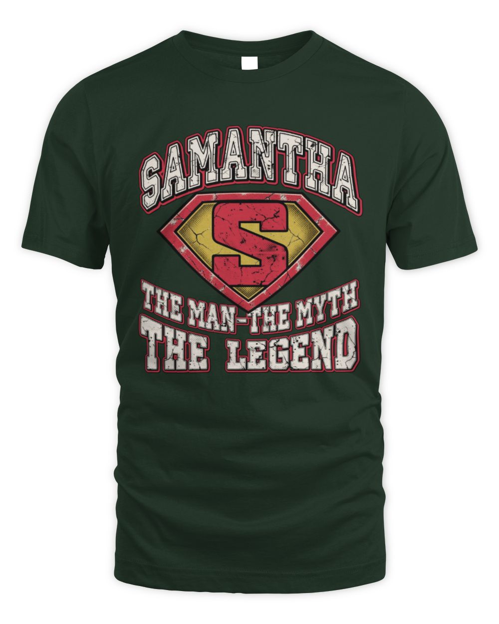 The Man The Myth The Legend Superman Graphic T-Shirt SAMANTHA M1-74 / Unisex Standard T-Shirt / forest green