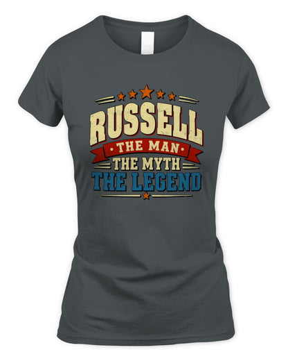 The Man The Myth The Legend Ribbon Vintage T-Shirt RUSSELL M1-56 / Women's Standard T-Shirt / charcoal