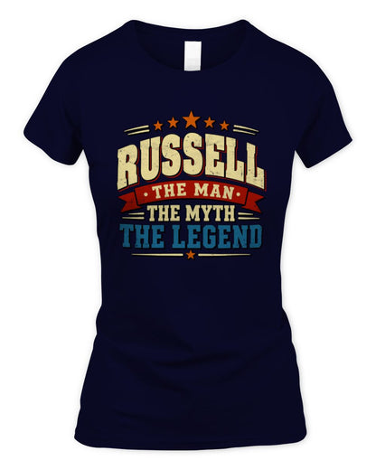 The Man The Myth The Legend Ribbon Vintage T-Shirt RUSSELL M1-56 / Women's Standard T-Shirt / navy