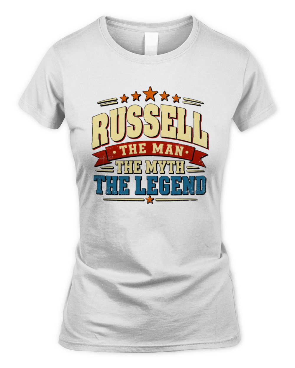 The Man The Myth The Legend Ribbon Vintage T-Shirt RUSSELL M1-56 / Women's Standard T-Shirt / white
