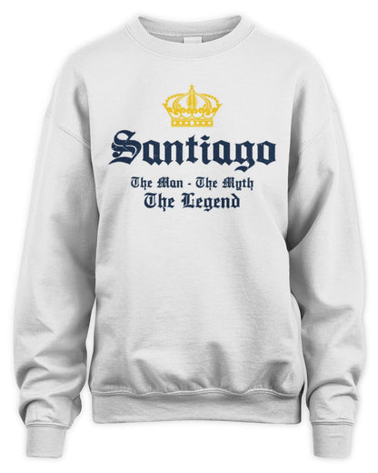 The Man The Myth The Legend Corona Beer T-Shirt SANTIAGO M1-S83 / Unisex Sweatshirt / white