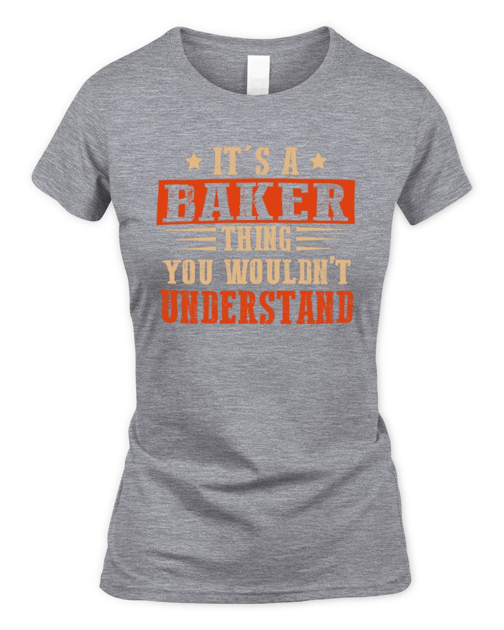 It's a Name Thing Personalized Funny Shirt BAKER M1-51 / Women's Standard T-Shirt / sport grey