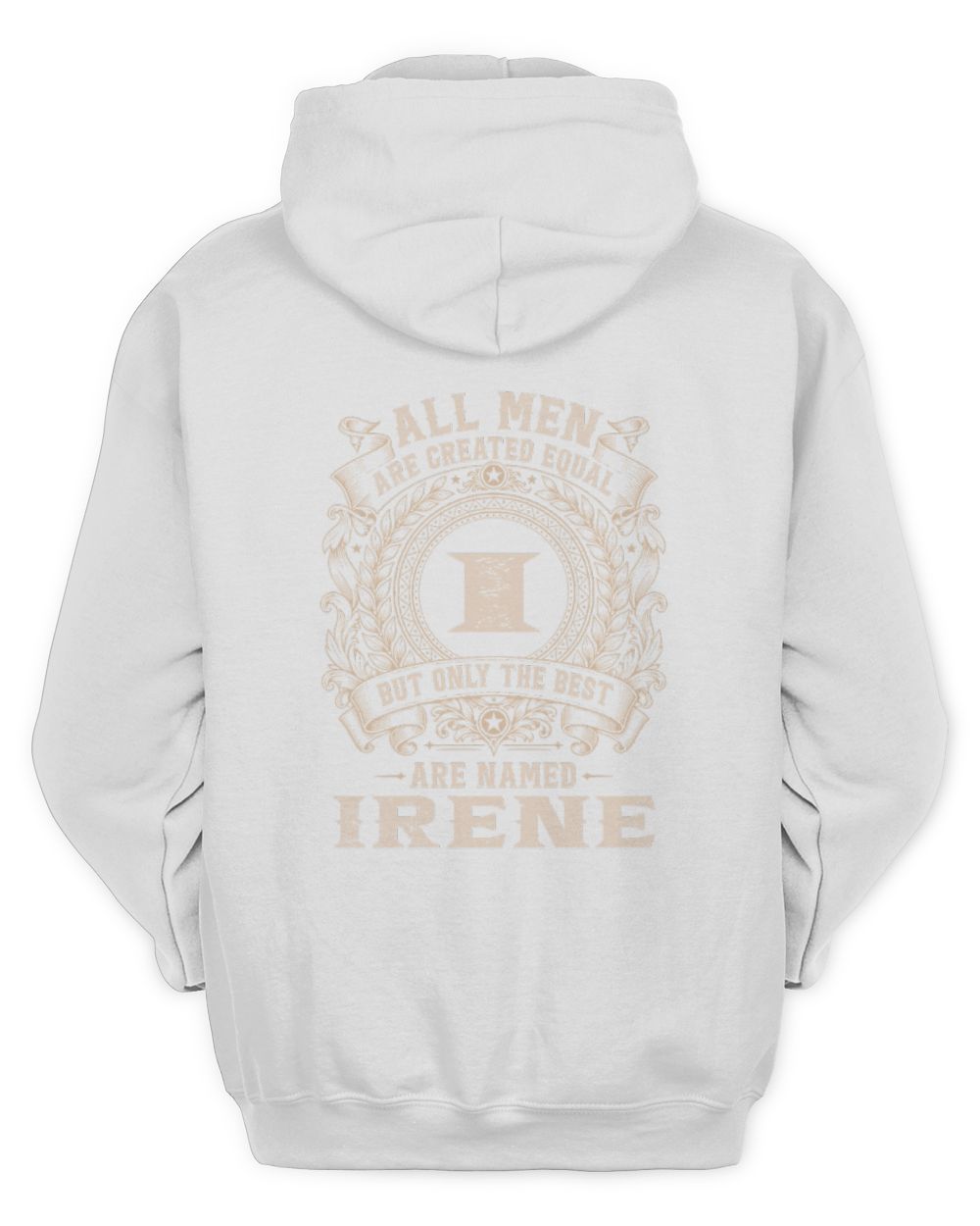 All Men Are Created Equal Cool Logo Shirt IRENE M1-60 / Unisex Hoodie / white