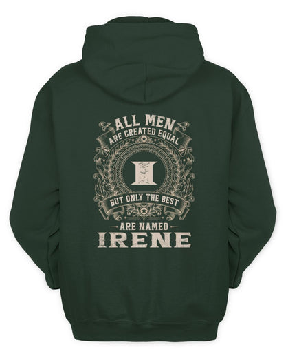 All Men Are Created Equal Cool Logo Shirt IRENE M1-60 / Unisex Hoodie / forest green