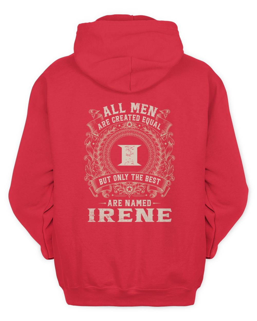 All Men Are Created Equal Cool Logo Shirt IRENE M1-60 / Unisex Hoodie / red