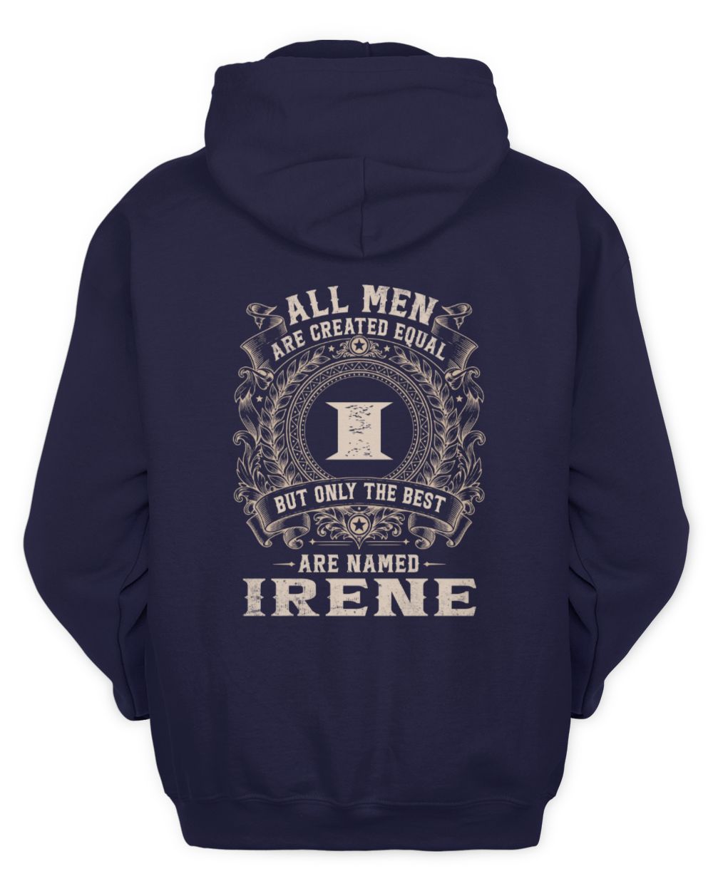 All Men Are Created Equal Cool Logo Shirt IRENE M1-60 / Unisex Hoodie / navy