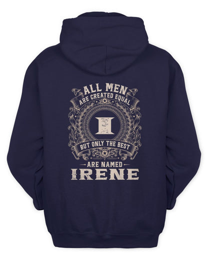 All Men Are Created Equal Cool Logo Shirt IRENE M1-60 / Unisex Hoodie / navy