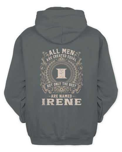 All Men Are Created Equal Cool Logo Shirt IRENE M1-60 / Unisex Hoodie / charcoal