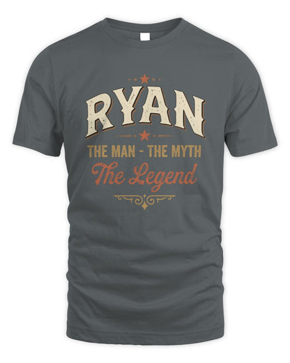 I'm Name I'm Not Rude I Just Have The Balls Funny T-Shirt RYAN M1-77 / Unisex Standard T-Shirt / charcoal
