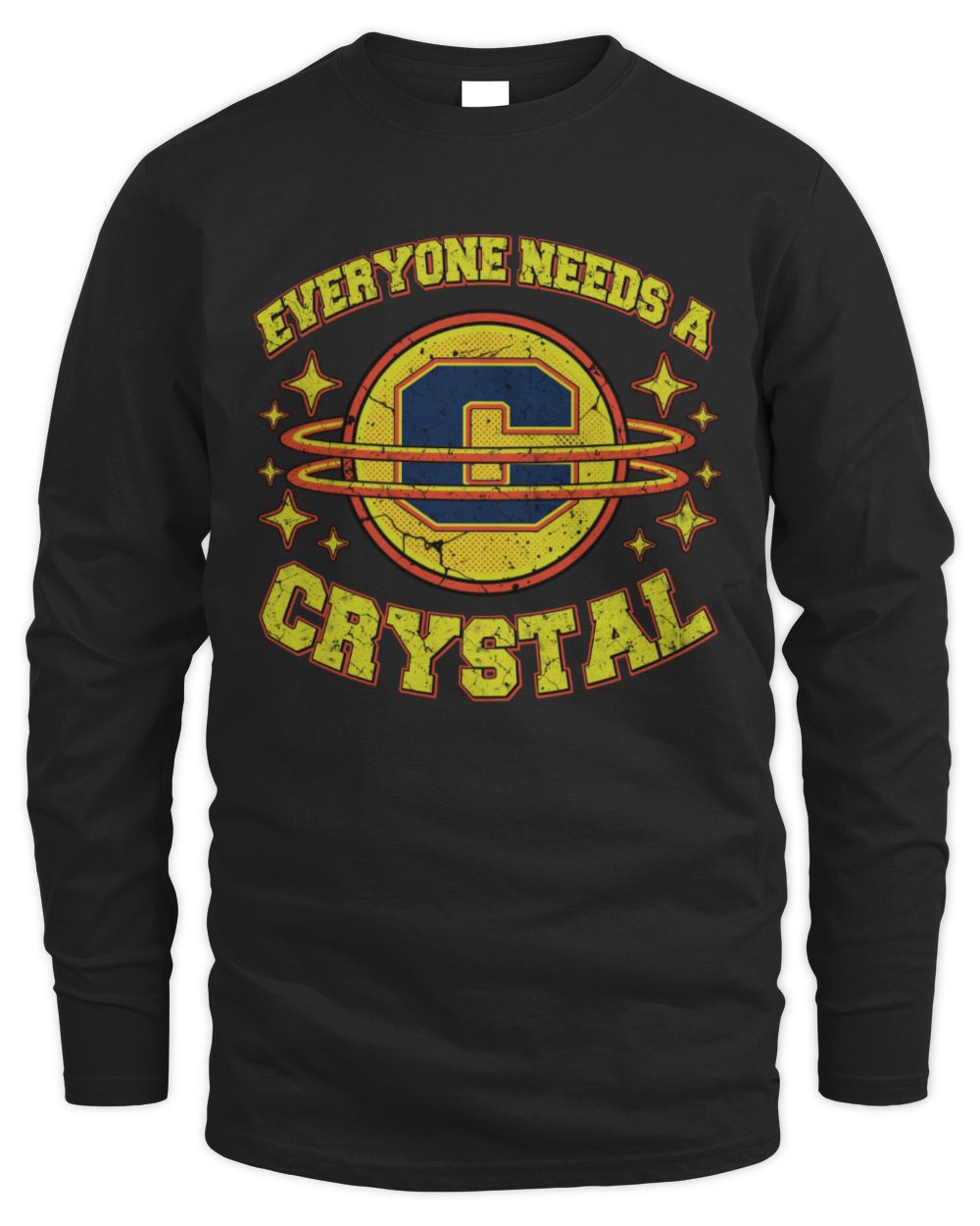 Everyone Needs a Your Name Shirt CRYSTAL M1-76 / Men's Long Sleeved T-Shirt / black