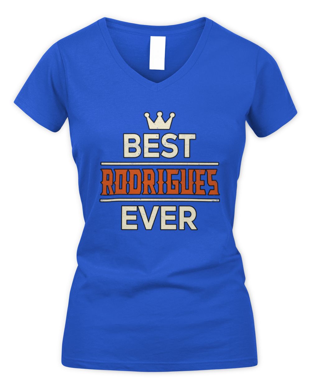 Best Your Name With Crown Shirt RODRIGUES M1-59 / Women's V-Neck T-Shirt / royal