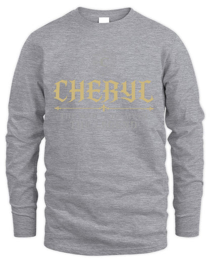The Man The Myth The Legend Western Shirt CHERYL M1-78 / Men's Long Sleeved T-Shirt / sport grey