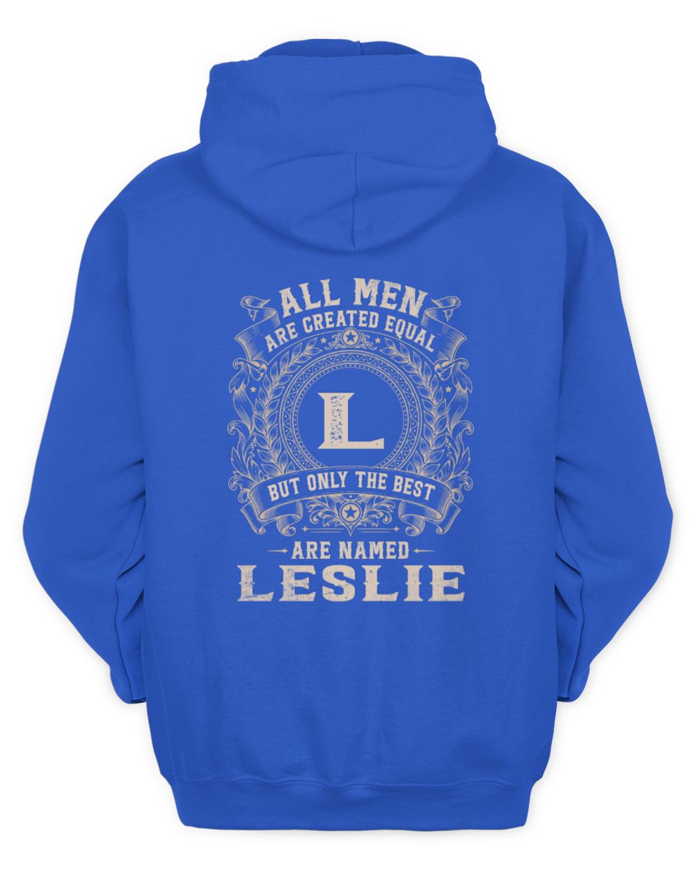 All Men Are Created Equal Cool Logo Shirt LESLIE M1-60 / Unisex Hoodie / royal
