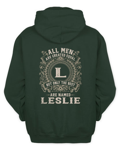 All Men Are Created Equal Cool Logo Shirt LESLIE M1-60 / Unisex Hoodie / forest green
