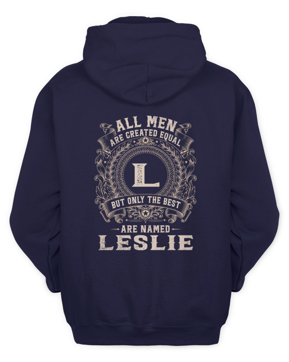 All Men Are Created Equal Cool Logo Shirt LESLIE M1-60 / Unisex Hoodie / navy