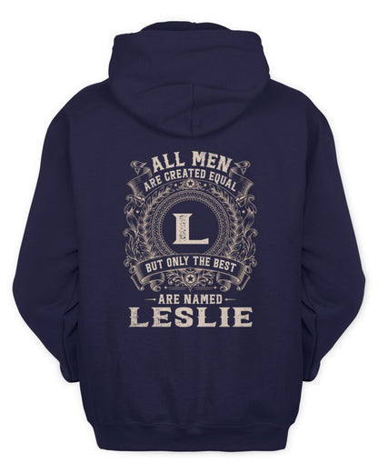 All Men Are Created Equal Cool Logo Shirt LESLIE M1-60 / Unisex Hoodie / navy