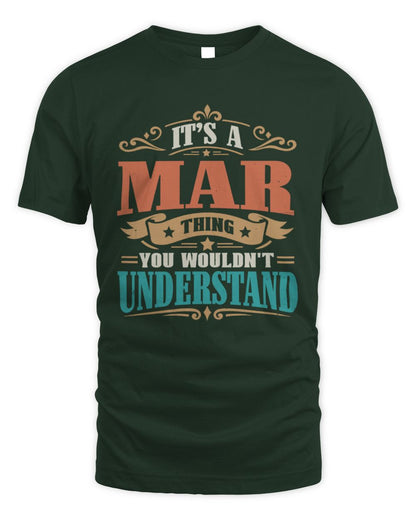 It’s a Name Thing Personalized Retro T-Shirt MAR M1-47 / Unisex Standard T-Shirt / forest green