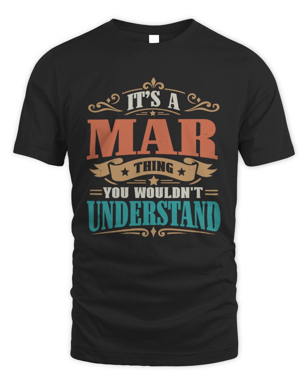 It’s a Name Thing Personalized Retro T-Shirt MAR M1-47 / Unisex Standard T-Shirt / black