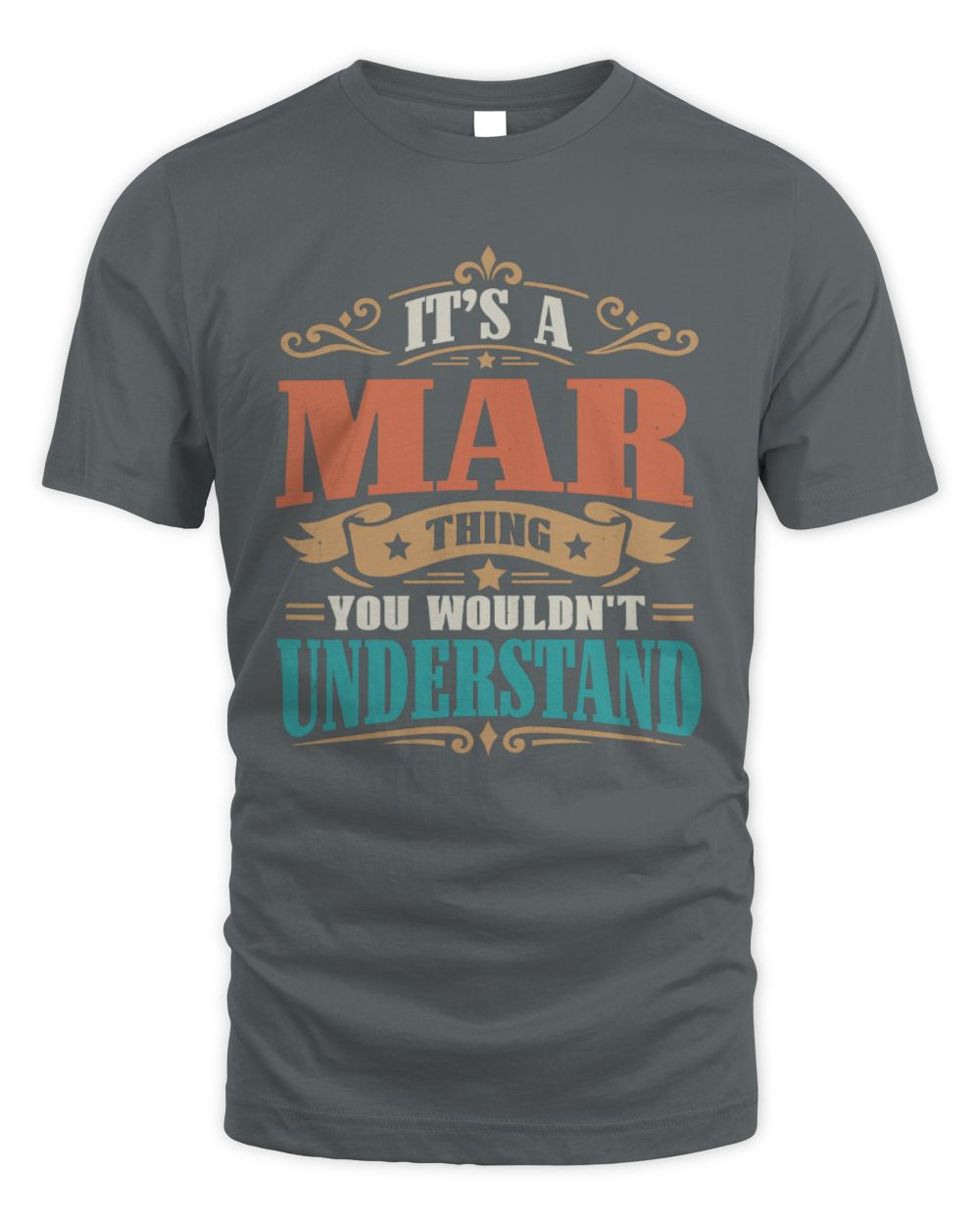 It’s a Name Thing Personalized Retro T-Shirt MAR M1-47 / Unisex Standard T-Shirt / charcoal