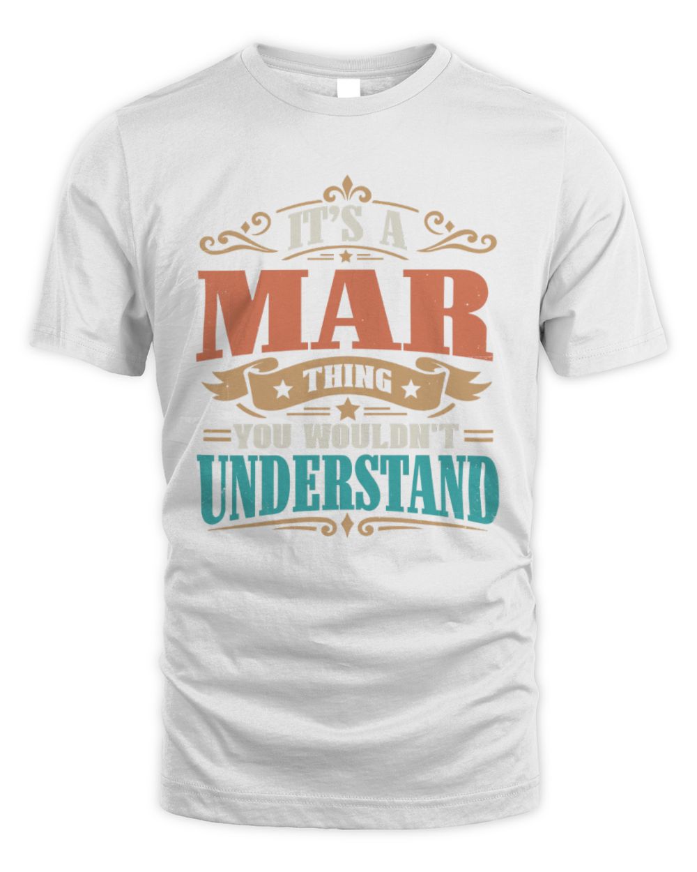 It’s a Name Thing Personalized Retro T-Shirt MAR M1-47 / Unisex Standard T-Shirt / white