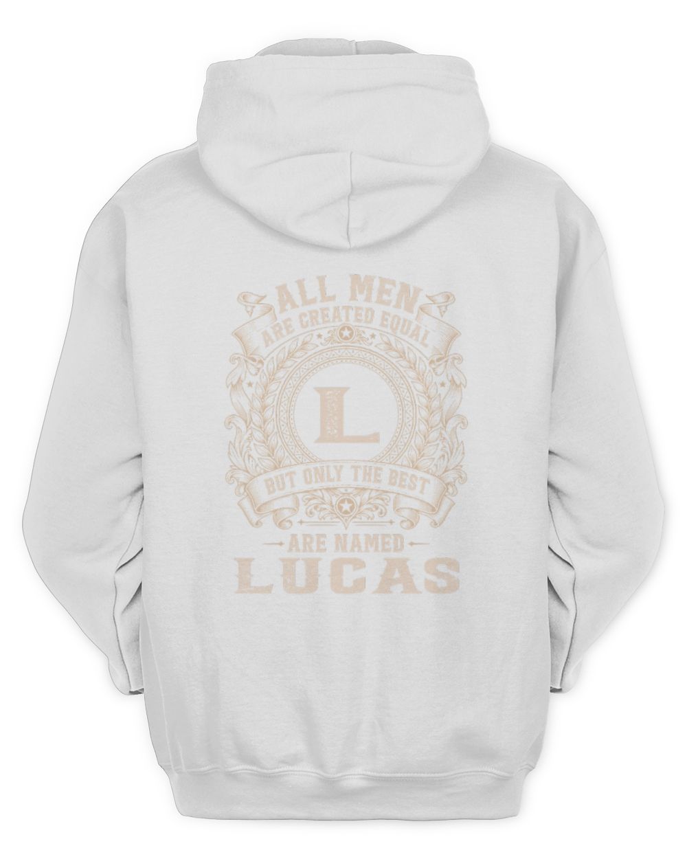 All Men Are Created Equal Cool Logo Shirt LUCAS M1-60 / Unisex Hoodie / white