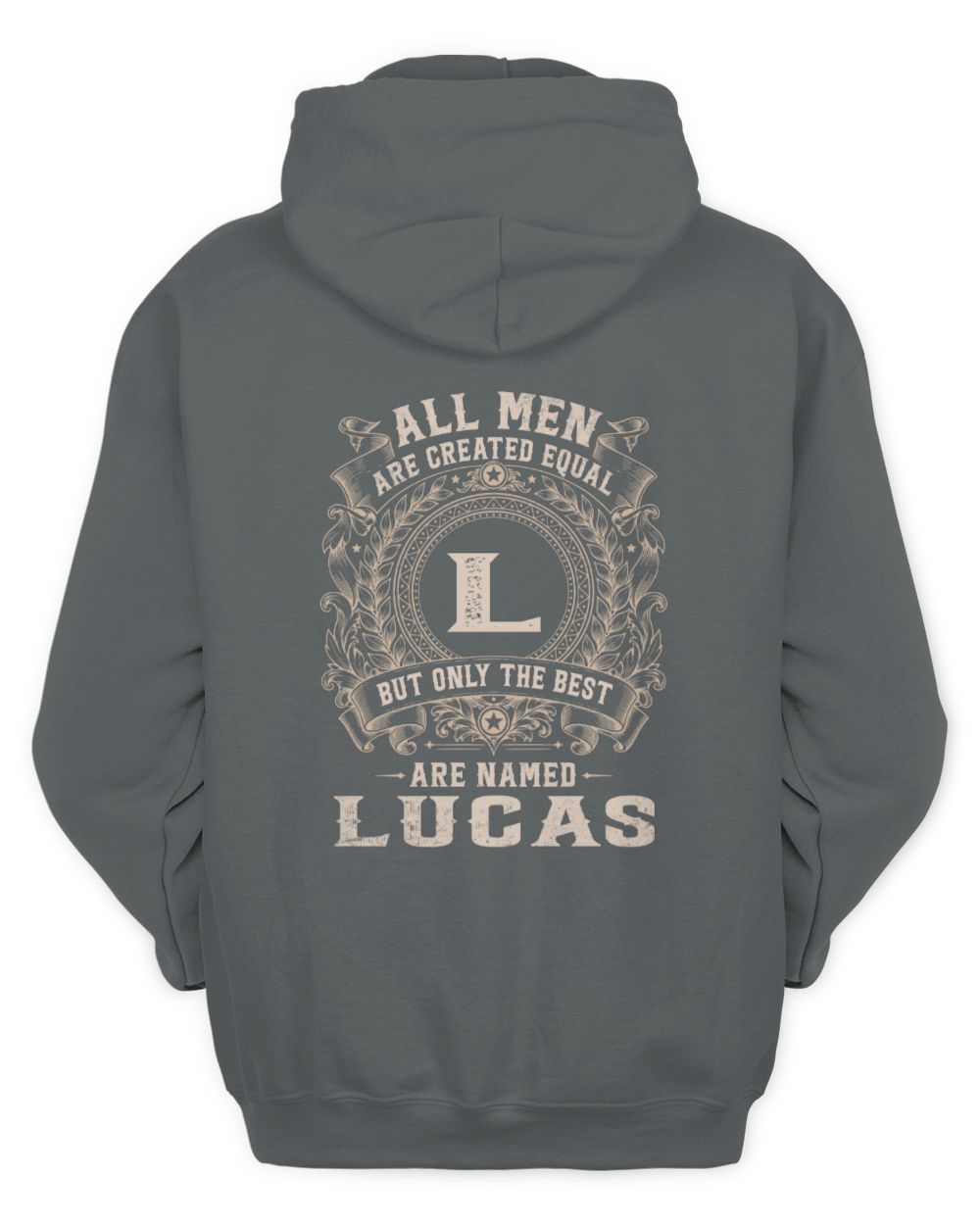All Men Are Created Equal Cool Logo Shirt LUCAS M1-60 / Unisex Hoodie / charcoal