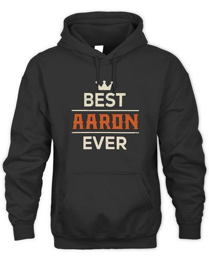 Best Your Name With Crown Shirt AARON M1-59 / Unisex Hoodie / black